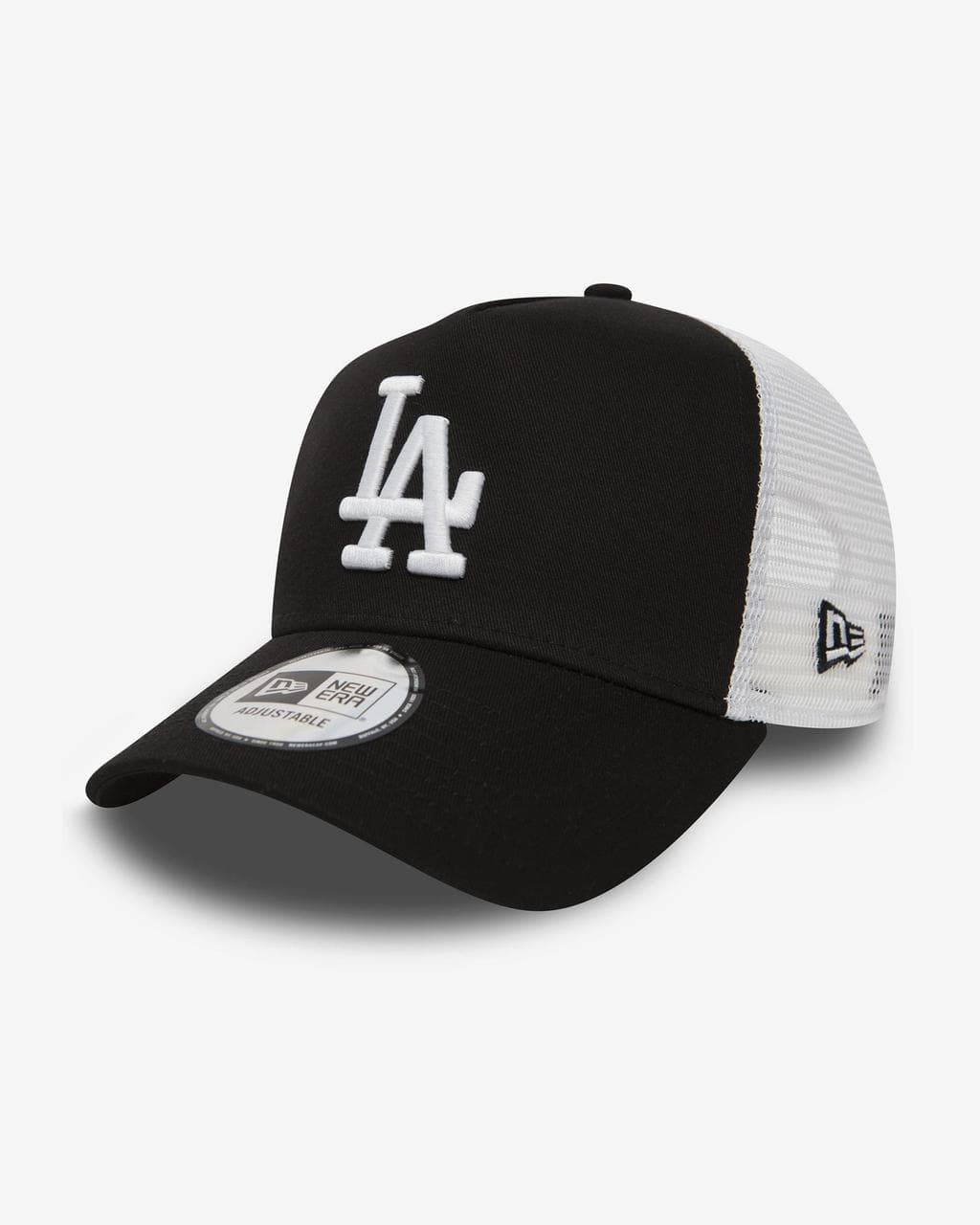 Casquette New Era Clean Trucker A-Frame noir blanc