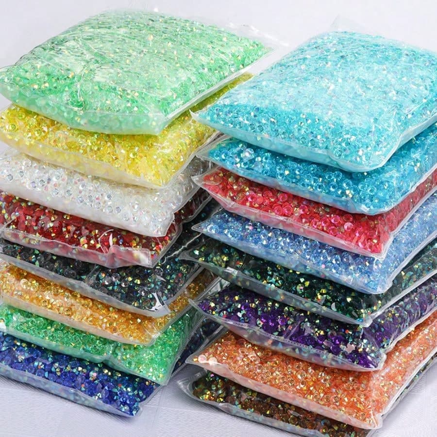 2500 pièces Strass en résine plats de 3mm pour accessoires DIY, chaussures, vêtements, produits de maquillage, sacs à main et décoration Nail