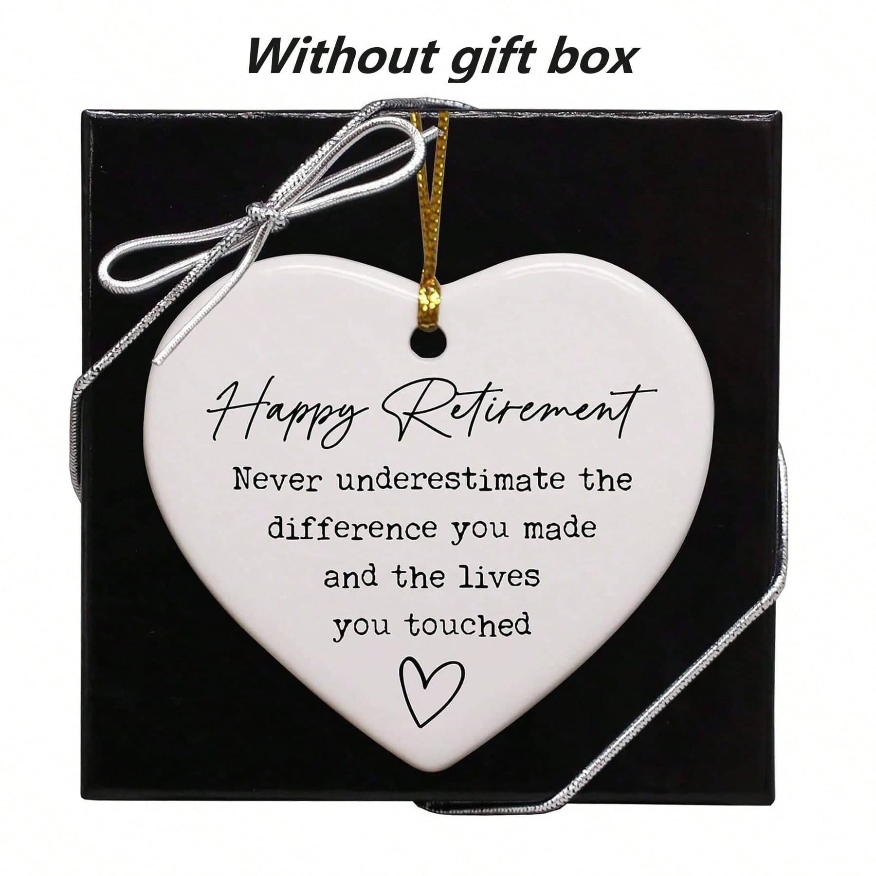 1 pièce, Cadeaux de retraite pour femmes, Ne jamais sous-estimer, Cadeau d'appréciation de retraite heureuse, Signe de souvenir d'ornement en forme