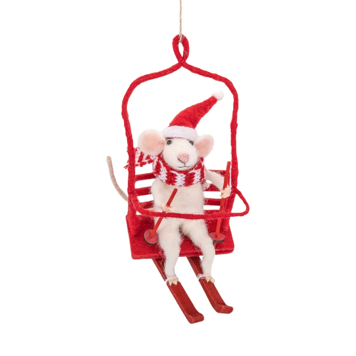 Sass & belle Décoration de Noël souris - Rouge