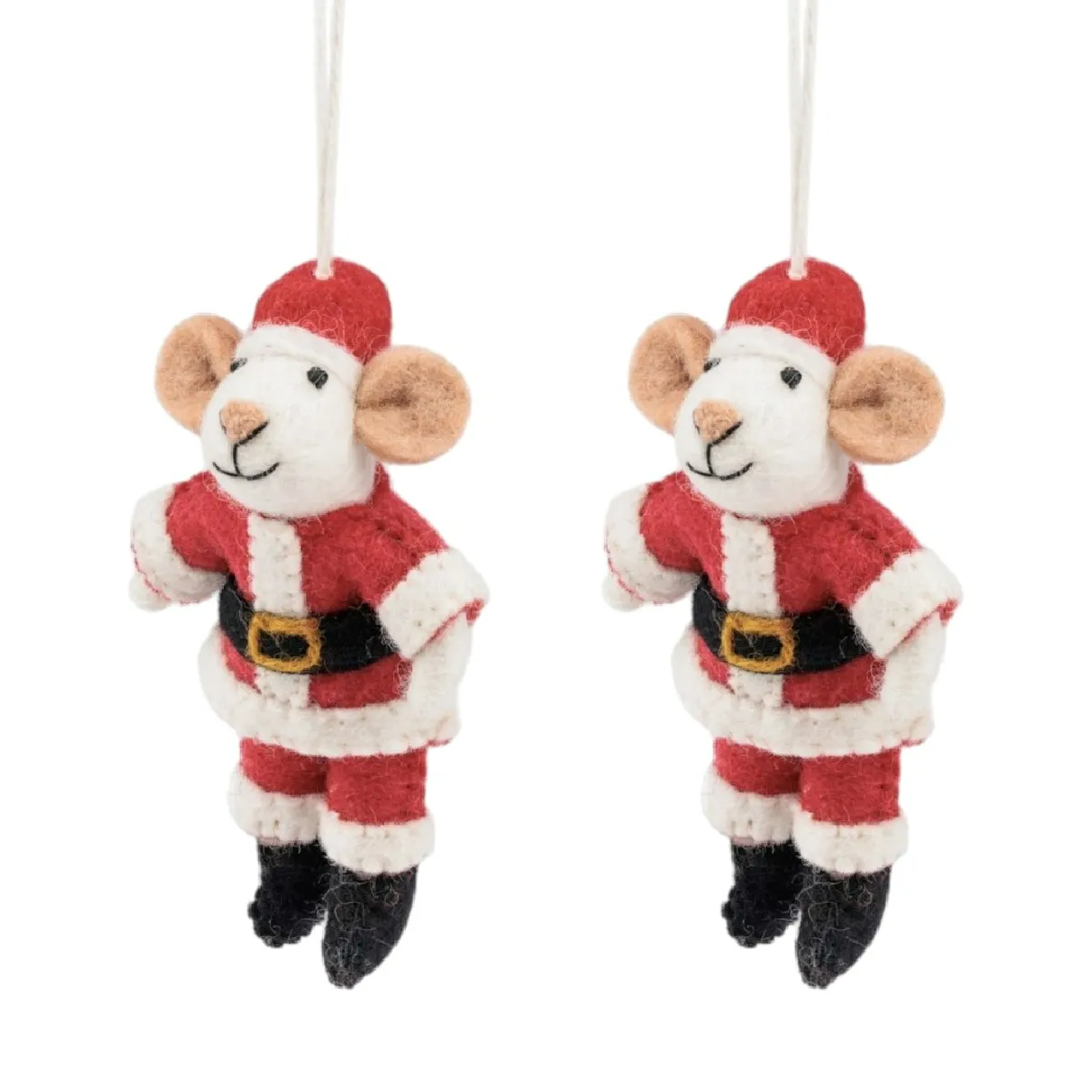 Souris de Noël à suspendre - Rouge