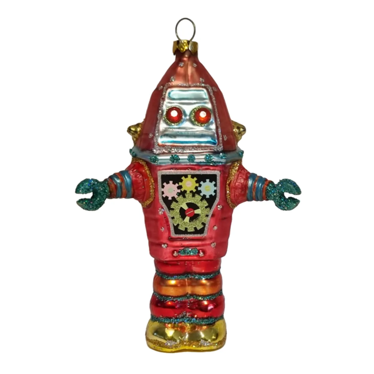 Sass & belle boule de Noël robot - rouge
