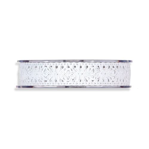 ruban dentelle blanc 10mmx10m - 2483P 01