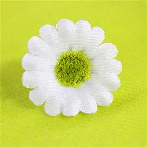 100 fleurs pâquerettes sans tige tissu 3cm blanc - 320220