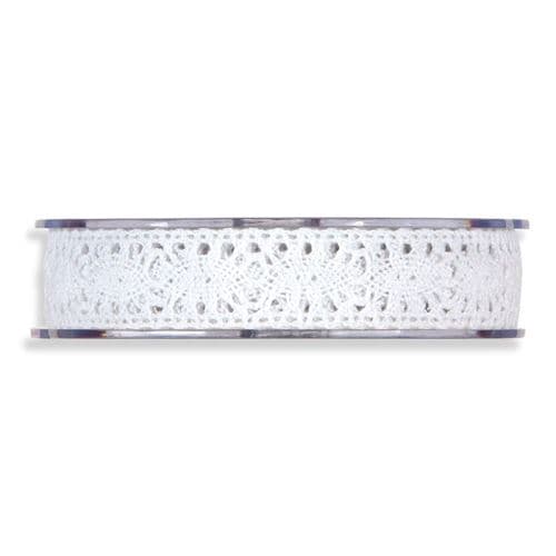 ruban dentelle blanc 25mmx10m - 2262 01